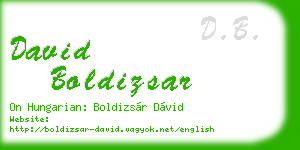 david boldizsar business card