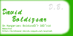 david boldizsar business card